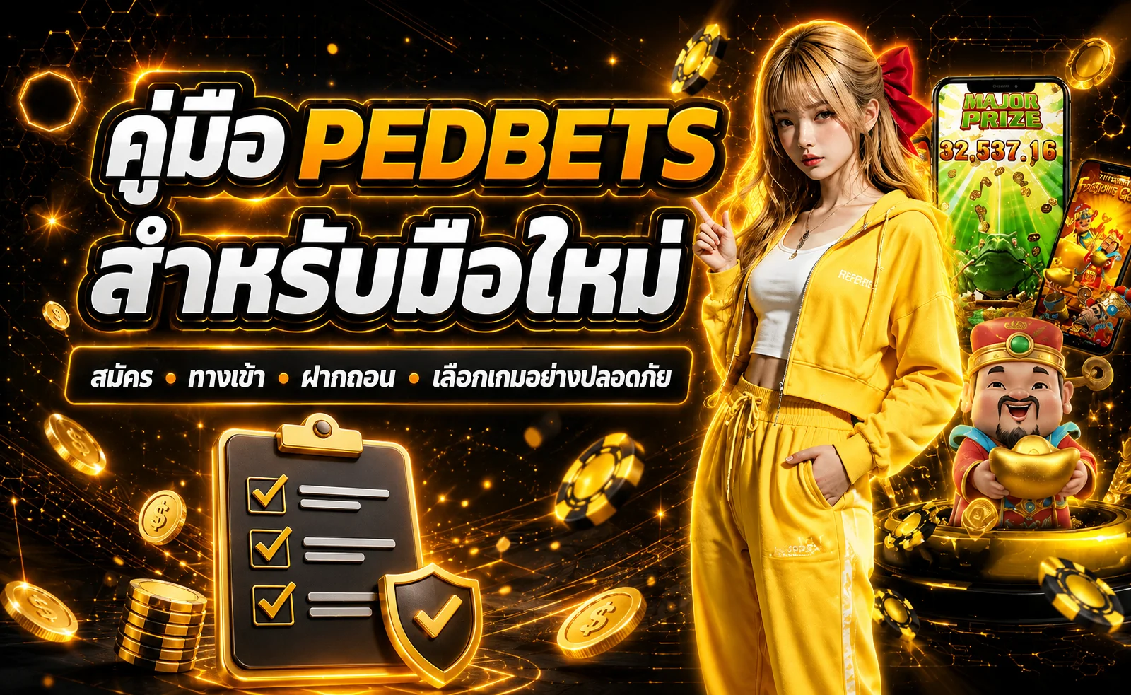 PEDBETS คู่มือมือใหม่ สมัคร ทางเข้า ฝากถอน และเลือกเกม